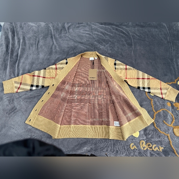 Burberry Check Wool Blend Cardigan - Picture 15 of 16